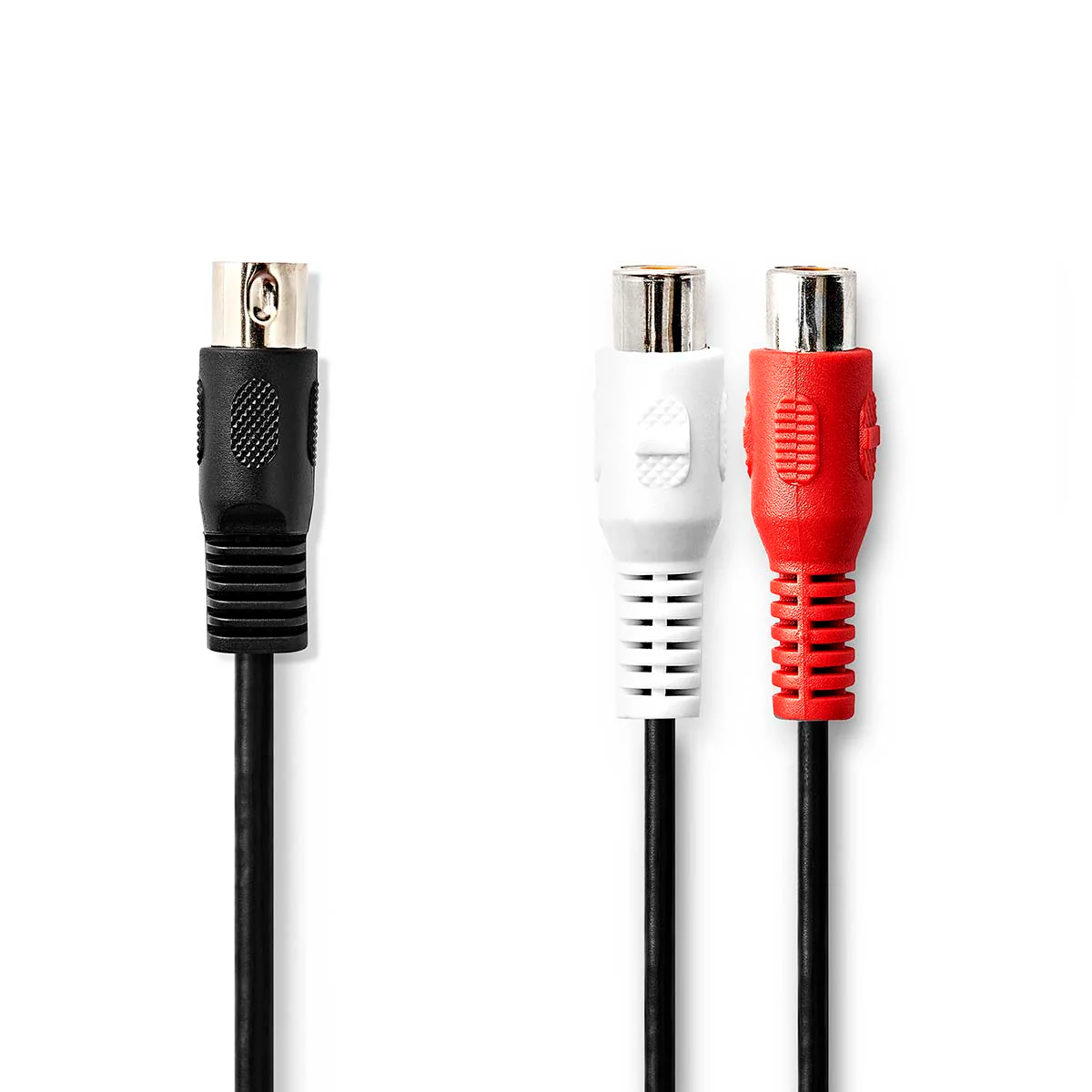 DIN-Audiokabel DIN 5-Pins Male - 2x RCA Female - Vernikkeld