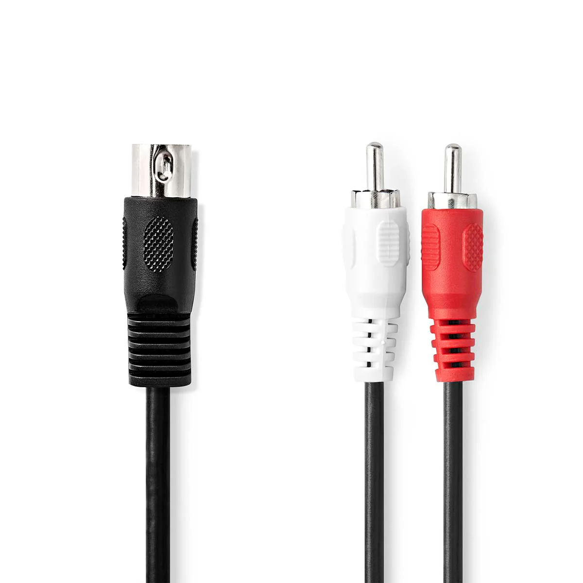 DIN-Audiokabel DIN 5-Pins Male - 2x RCA Male - Vernikkeld