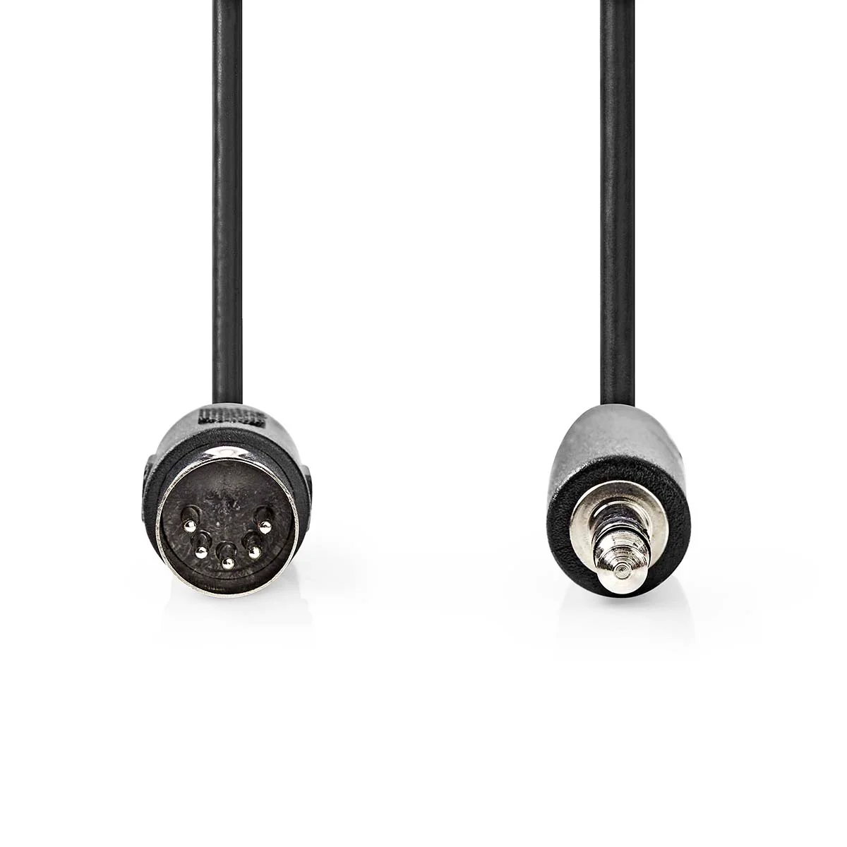 DIN-Audiokabel DIN 5-Pins Male - 3,5 mm Male - Vernikkeld - Image 2
