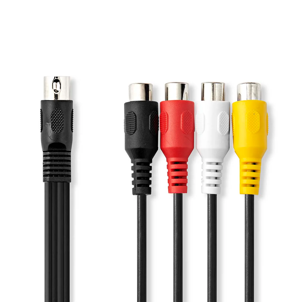 DIN-Audiokabel DIN 5-Pins Male - 4x RCA Female - Vernikkeld