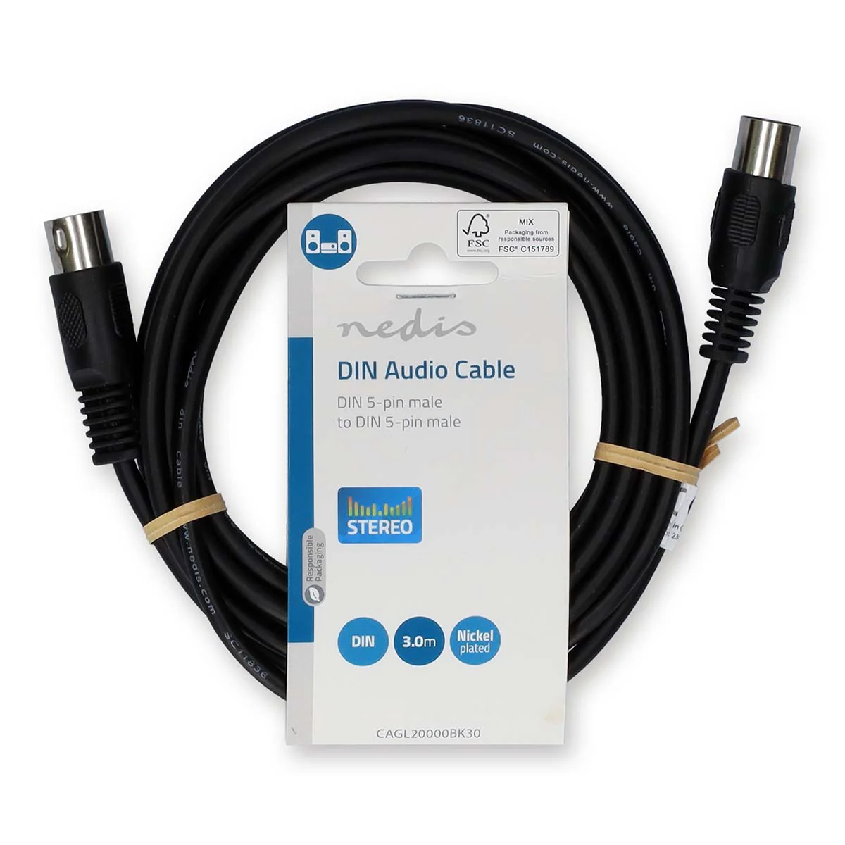 DIN-Audiokabel DIN 5-Pins Male - DIN 5-Pins Male - Vernikkeld - Image 5