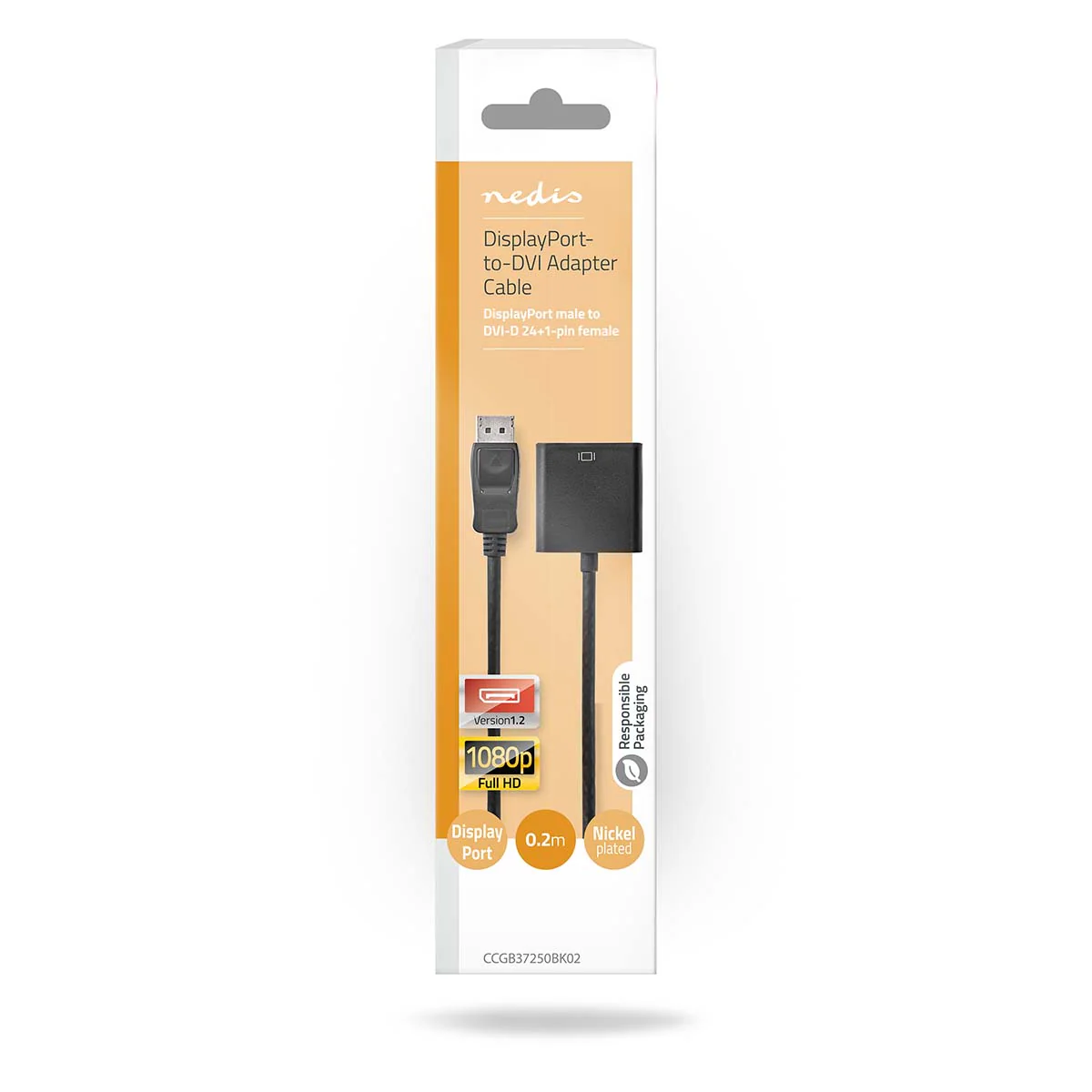 DisplayPort-Adapter DisplayPort Male - DVI-I 24+5-Pins Female - 1080p@60Hz - Image 3
