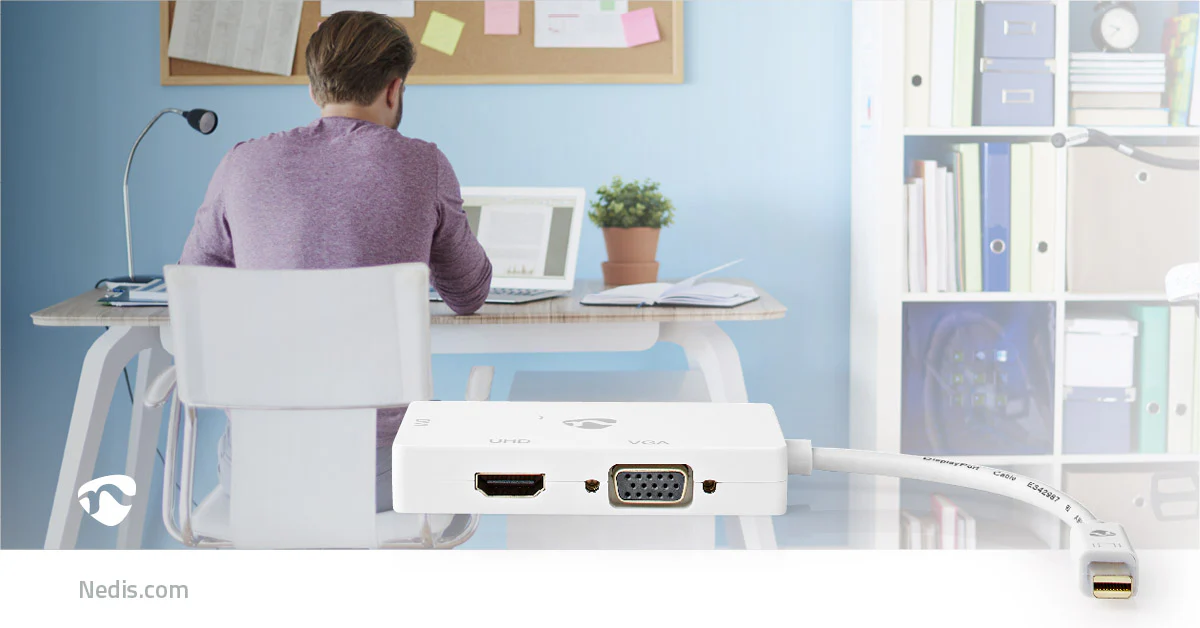 DisplayPort-Adapter Mini-DisplayPort Male - DVI-D 24+1-Pins Female / HDMI™ Output / VGA Female 15p - 4K@60Hz - Image 9