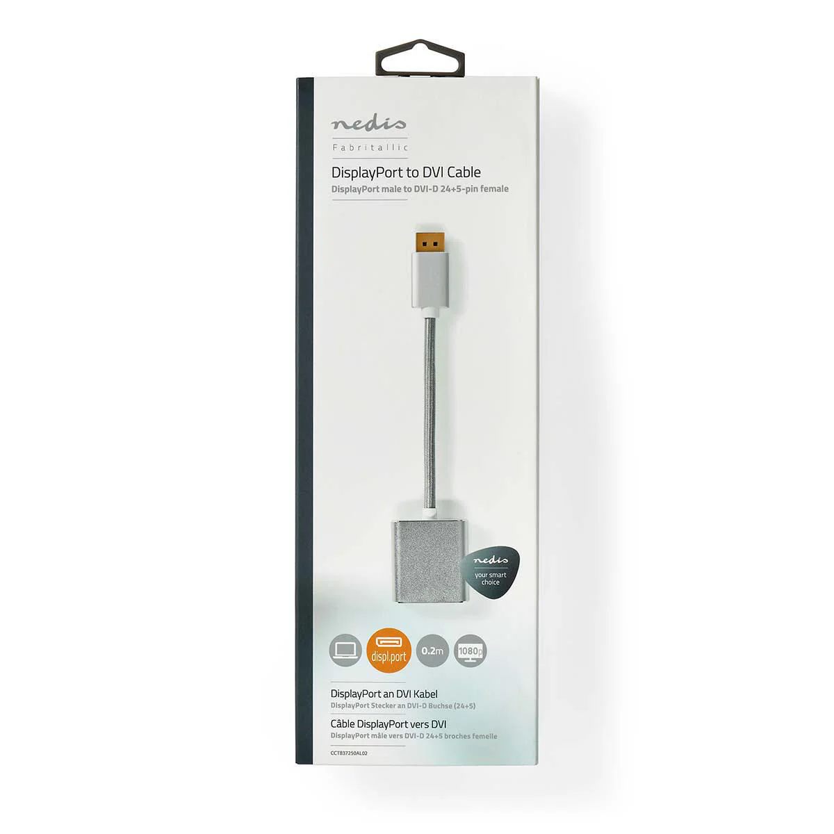 DisplayPort-Kabel DisplayPort Male - DVI-D 24+1-Pins Female - 1080p - Image 6