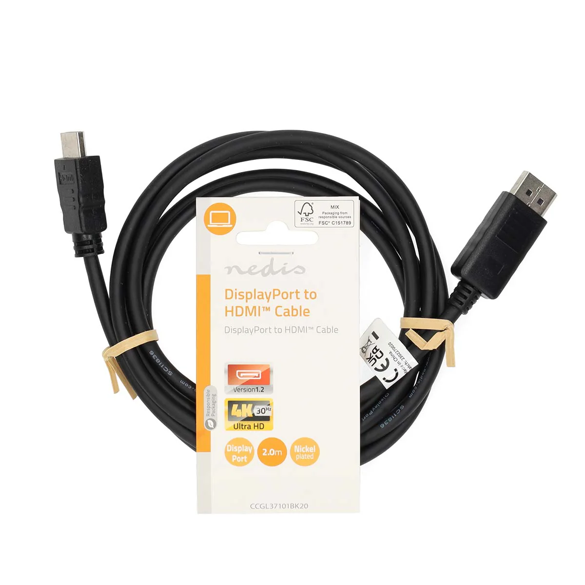 DisplayPort-Kabel DisplayPort Male - HDMI™ Connector - 4K@30Hz - Image 3