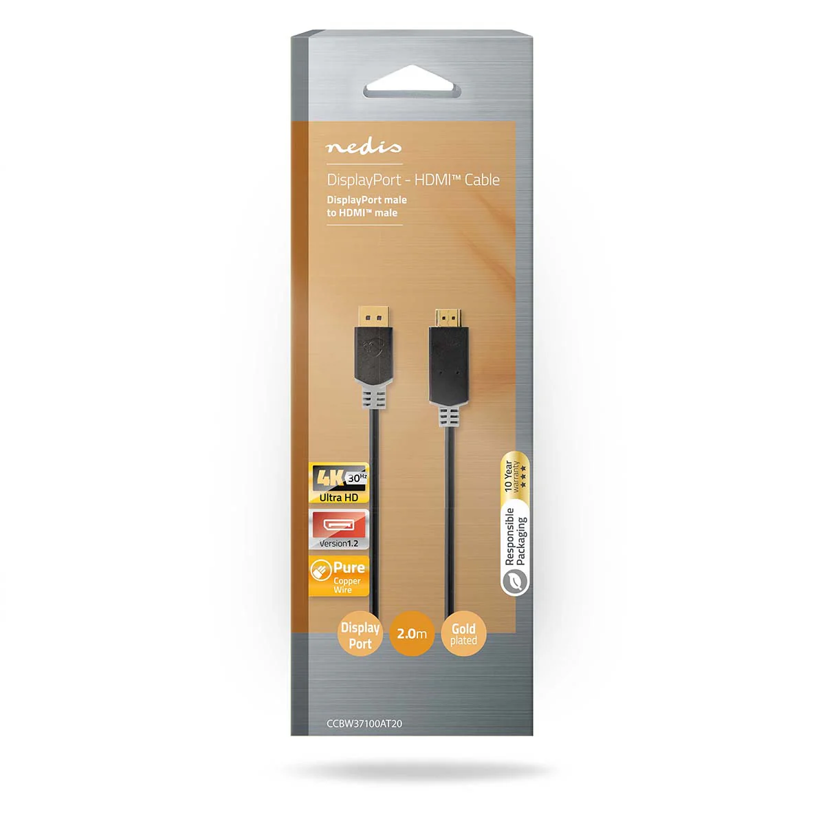 DisplayPort-Kabel DisplayPort Male - HDMI™ Connector - 4K@30Hz - Image 4