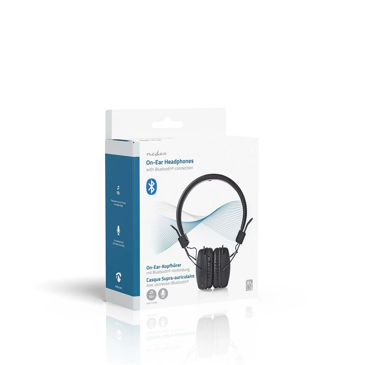 Draadloze On-Ear Koptelefoon Batterij 1 werkingstijd standaard verbruik: 900 min - Ingebouwde microfoon - Drukbediening - Image 9