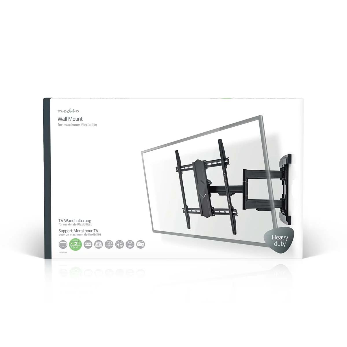 Draai- en Kantelbare TV-Muurbeugel 50 - 100" - Maximaal schermgewicht: 70 kg - Kantelbaar - Image 6