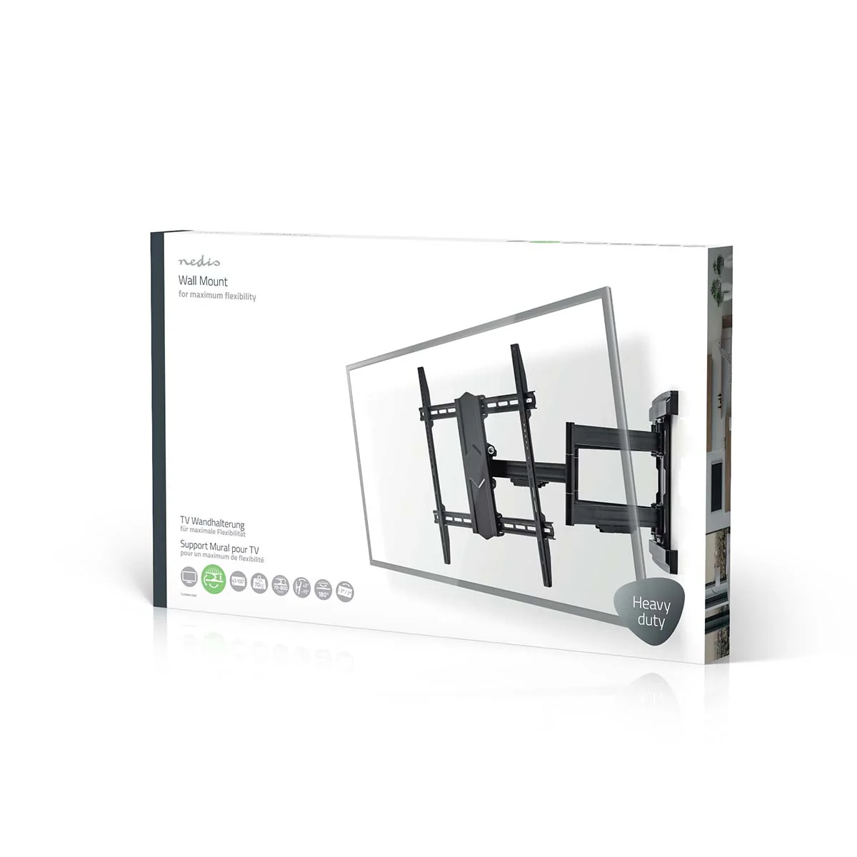 Draai- en Kantelbare TV-Muurbeugel 50 - 100" - Maximaal schermgewicht: 70 kg - Kantelbaar - Image 7