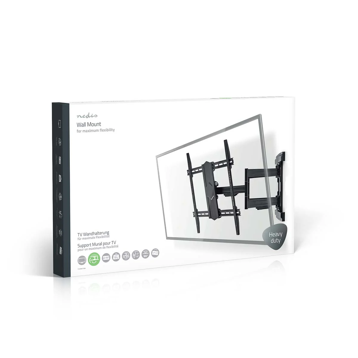 Draai- en Kantelbare TV-Muurbeugel 50 - 100" - Maximaal schermgewicht: 70 kg - Kantelbaar - Image 8