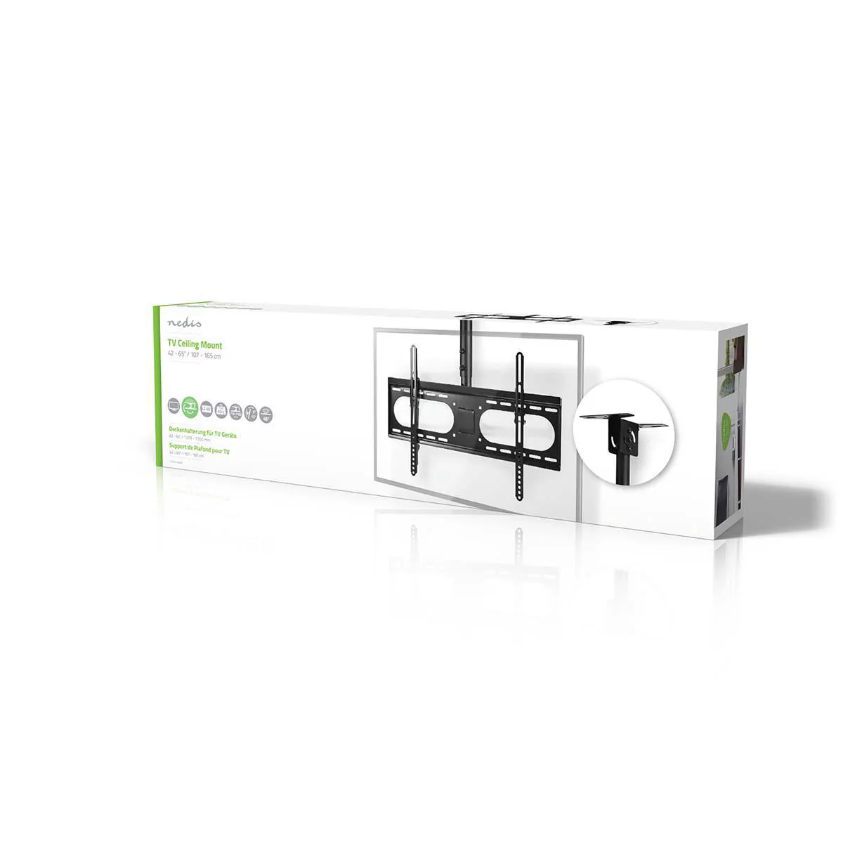 Draai- en Kantelbare TV-Plafondbeugel 42 - 65" - Maximaal schermgewicht: 45 kg - Kantelbaar - Image 4