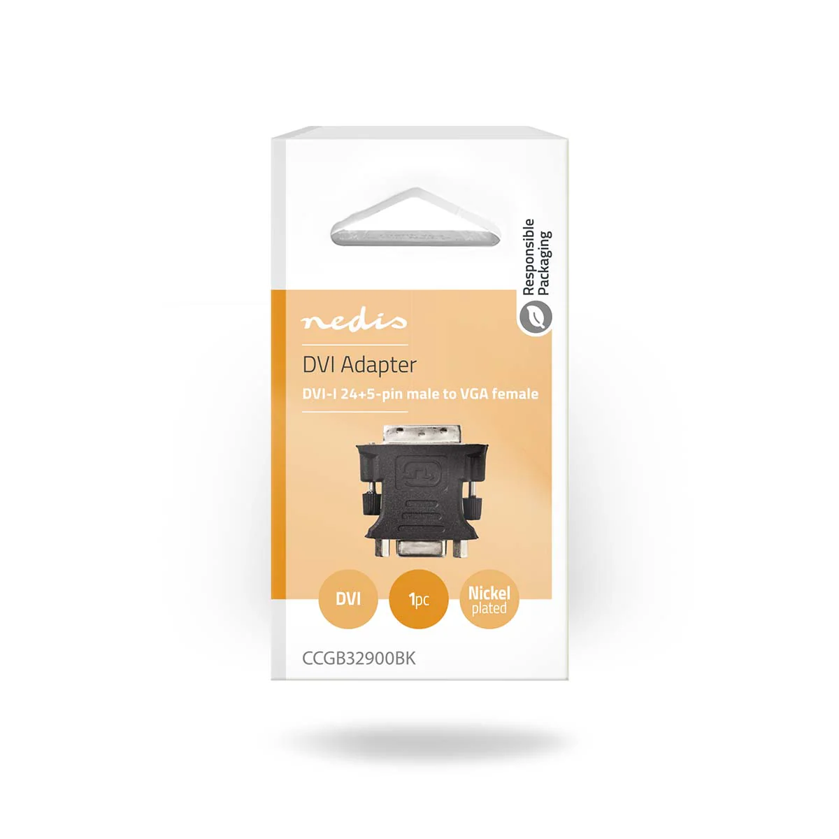 DVI-Adapter DVI-I 24+5-Pin Male - VGA Female 15p - Vernikkeld - Image 6