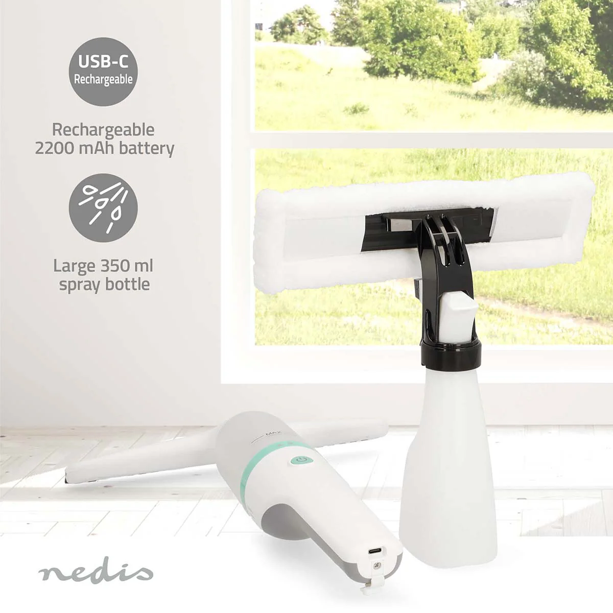 Electrische Ruitenreiniger 12W - 1200 Pa - Inhoud Reservoir Vuil Water: 60 ml - Image 9