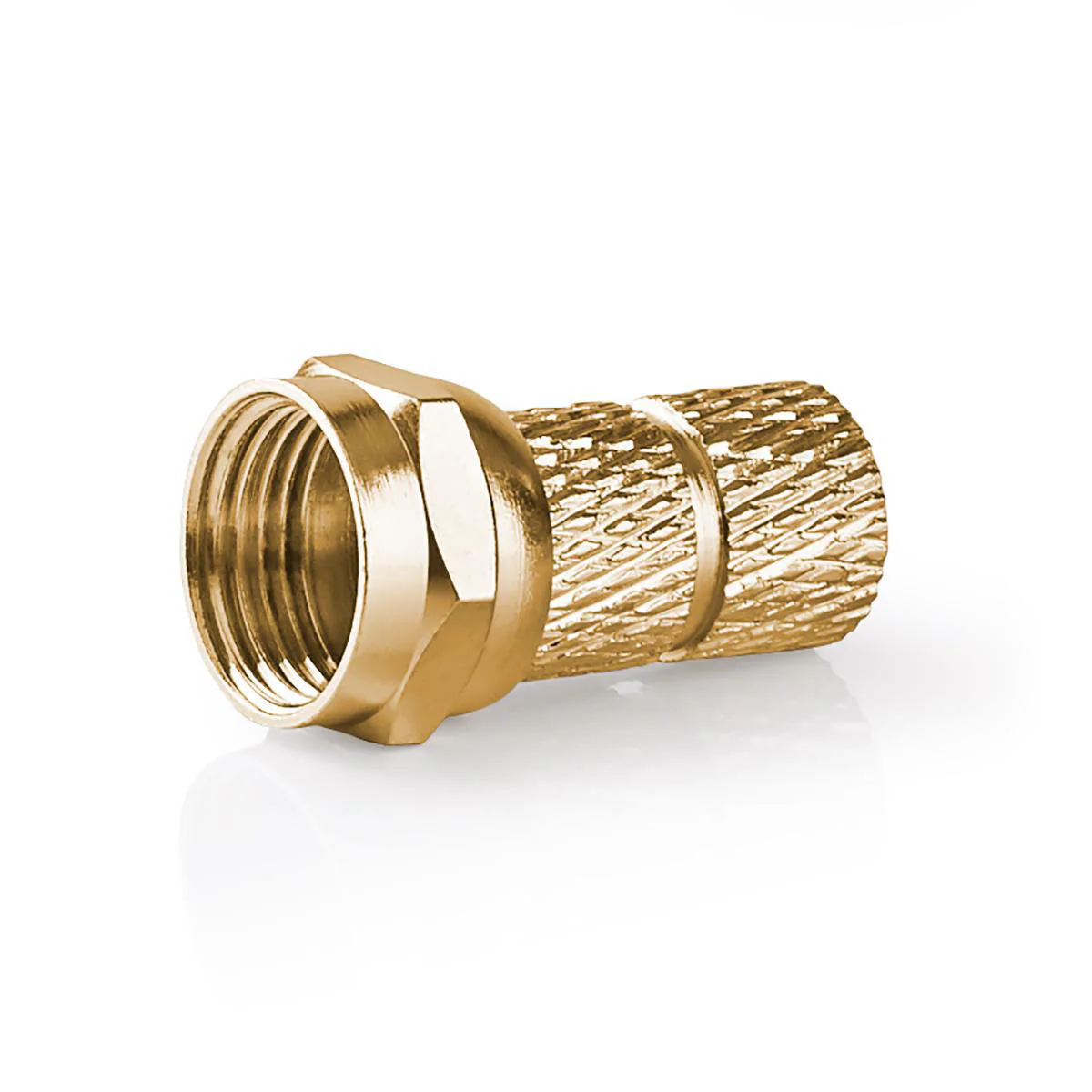 F-Connector Recht - Male - Verguld