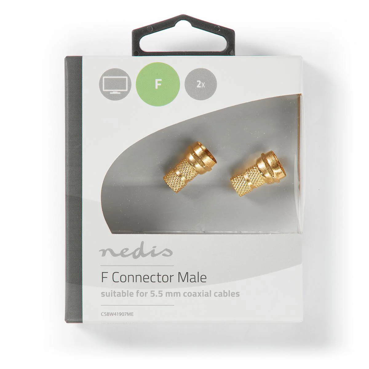 F-Connector Recht - Male - Verguld - Image 8