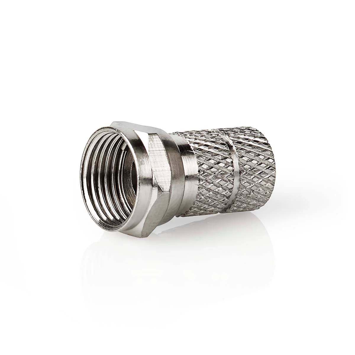 F-Connector Recht - Male - Vernikkeld