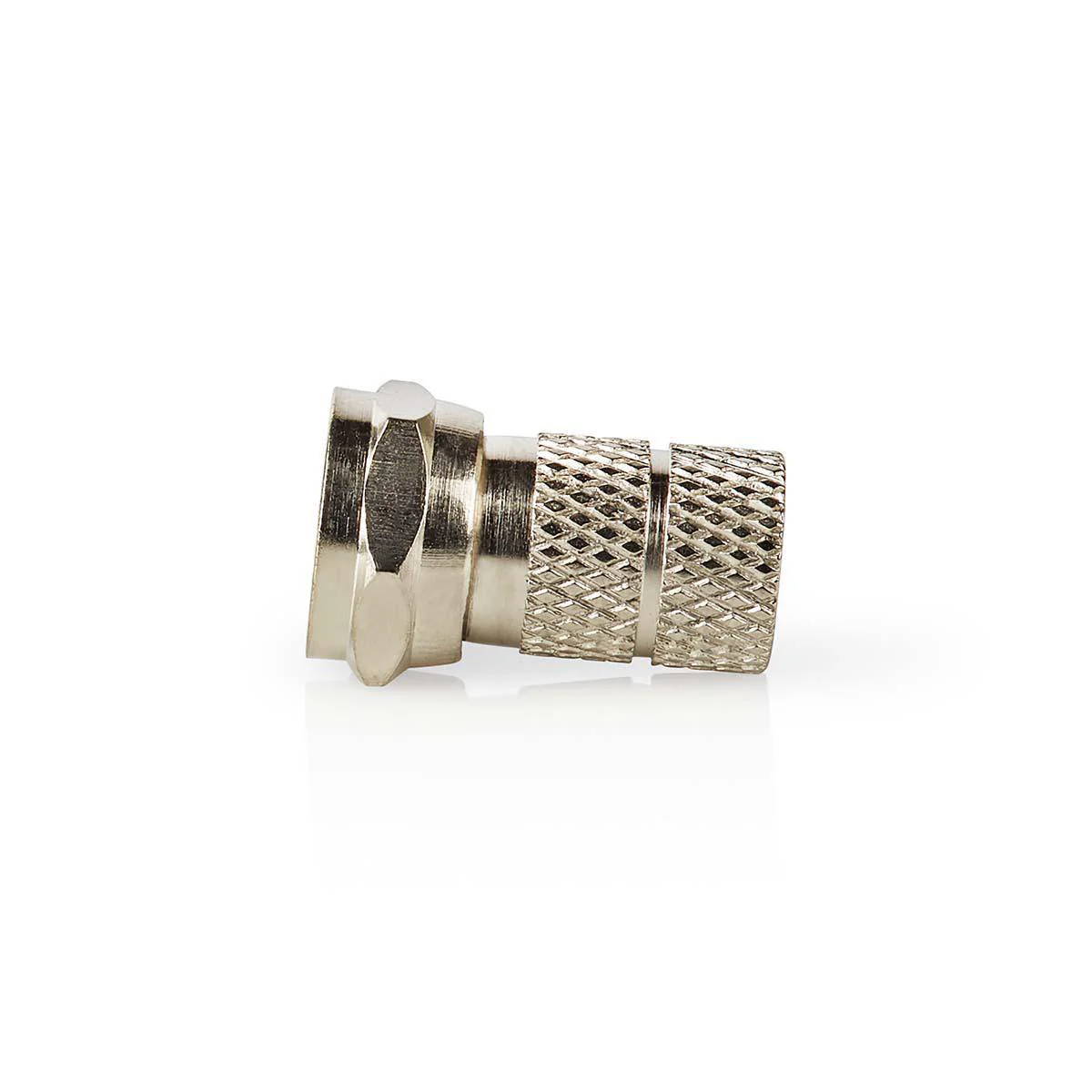 F-Connector Recht - Male - Vernikkeld