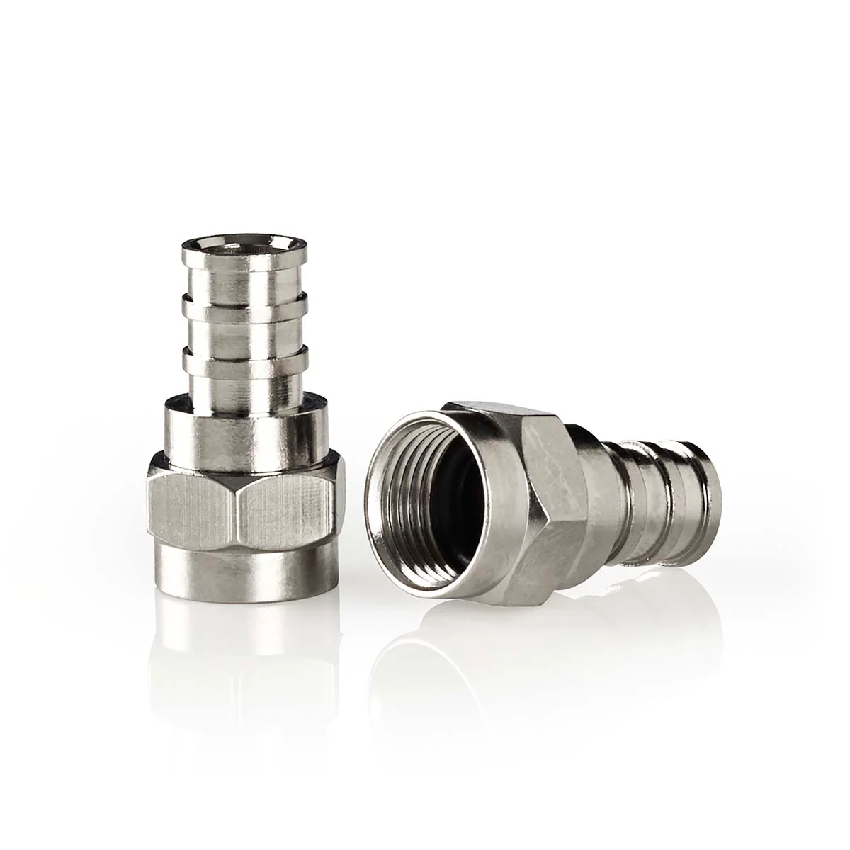 F-Connector Recht - Male - Vernikkeld - Image 3