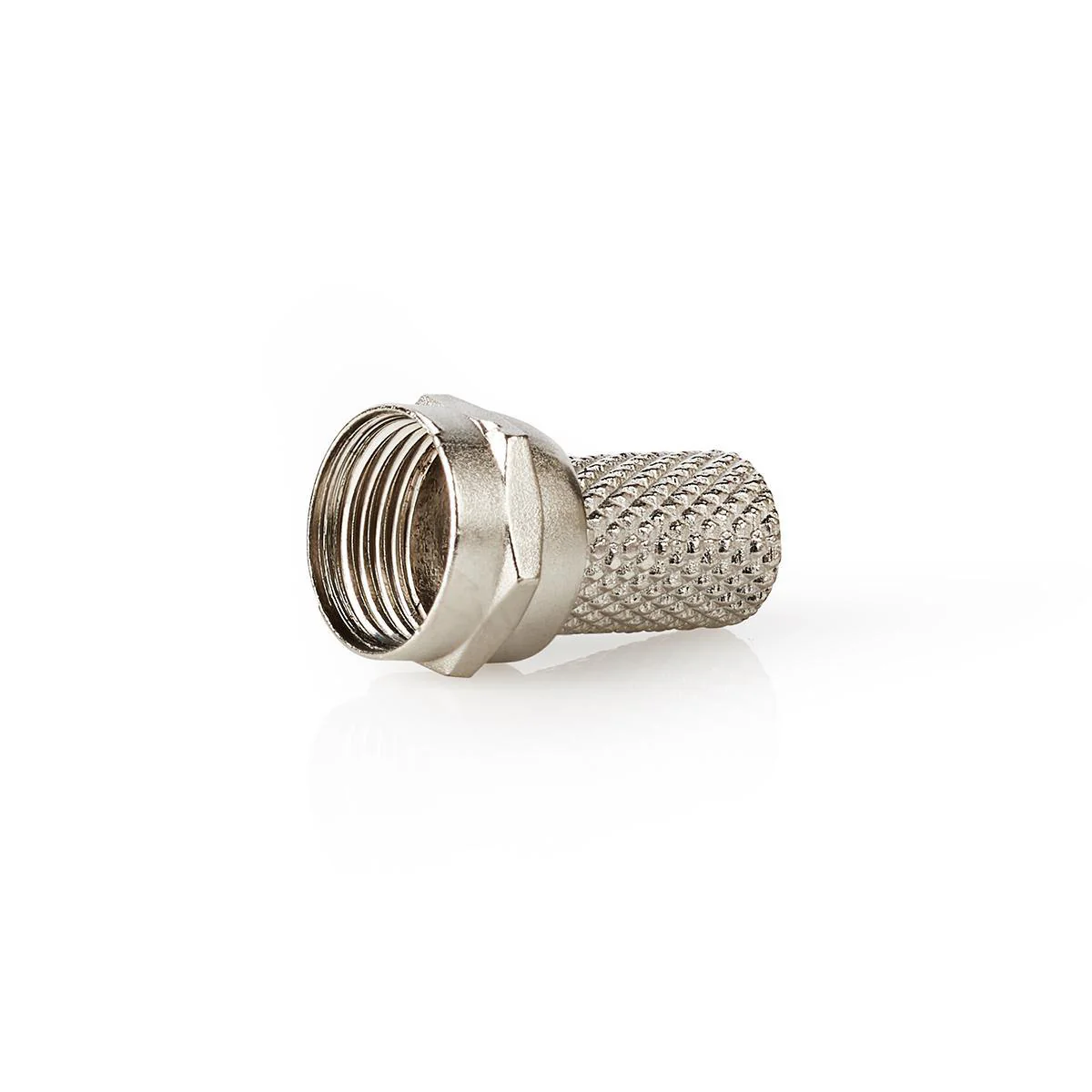 F-Connector Recht - Male - Vernikkeld