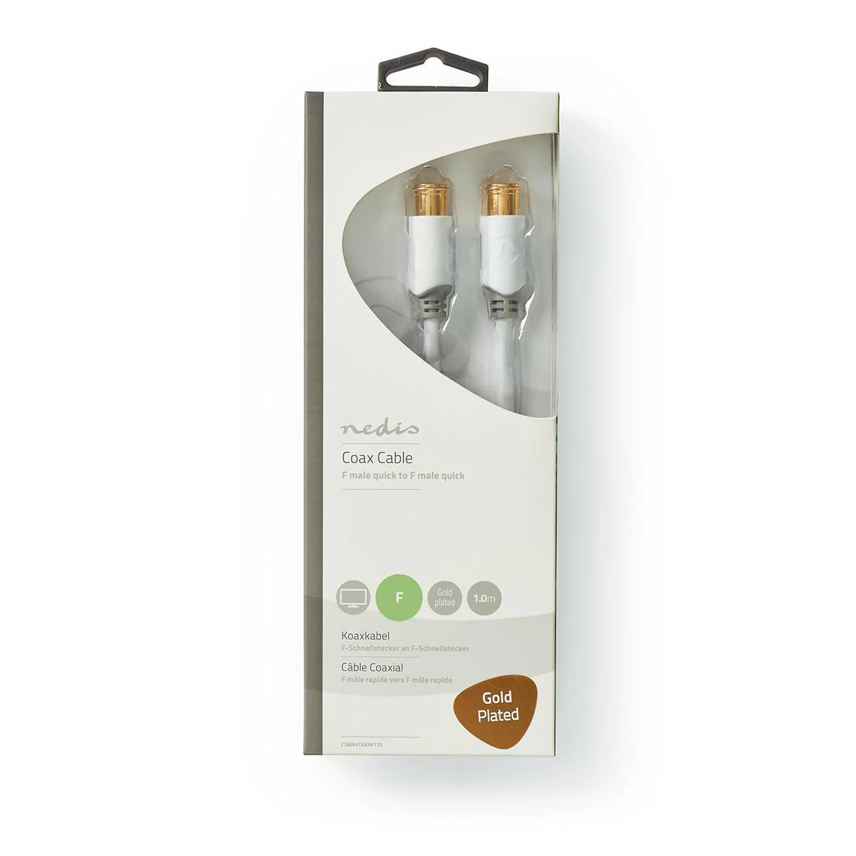 F Quick - F Quick Kabel F-Male Quick - F-Male Quick - Verguld - Image 3
