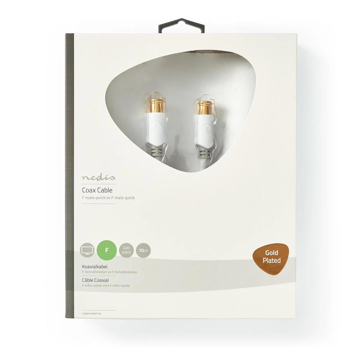 F Quick - F Quick Kabel F-Male Quick - F-Male Quick - Verguld - Image 4