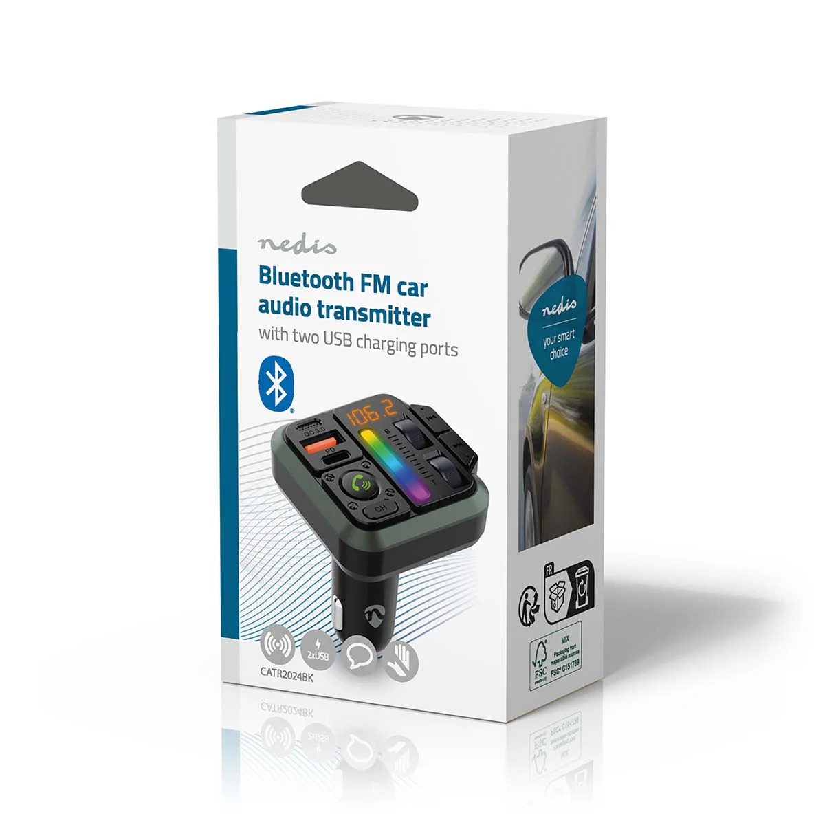 FM-Audiotransmitter voor Auto Gefixeerd - Handenvrij bellen / Luidsprekerfunctie - 1.00" - Image 7