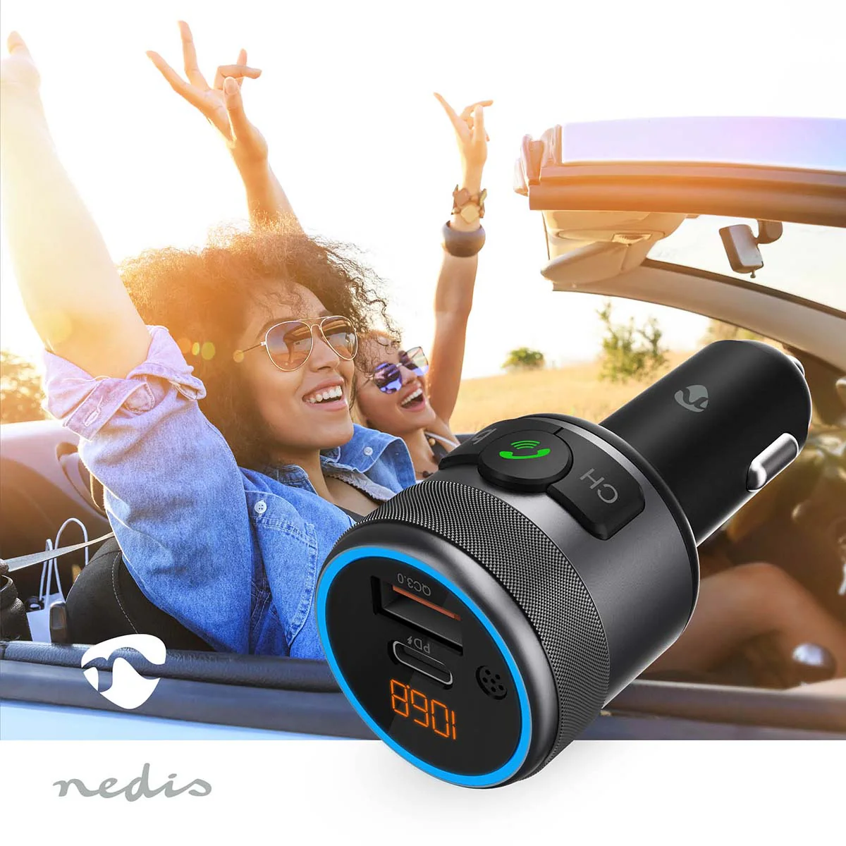 FM-Audiotransmitter voor Auto Gefixeerd - Handenvrij bellen / Luidsprekerfunctie - 1.00" - Image 6
