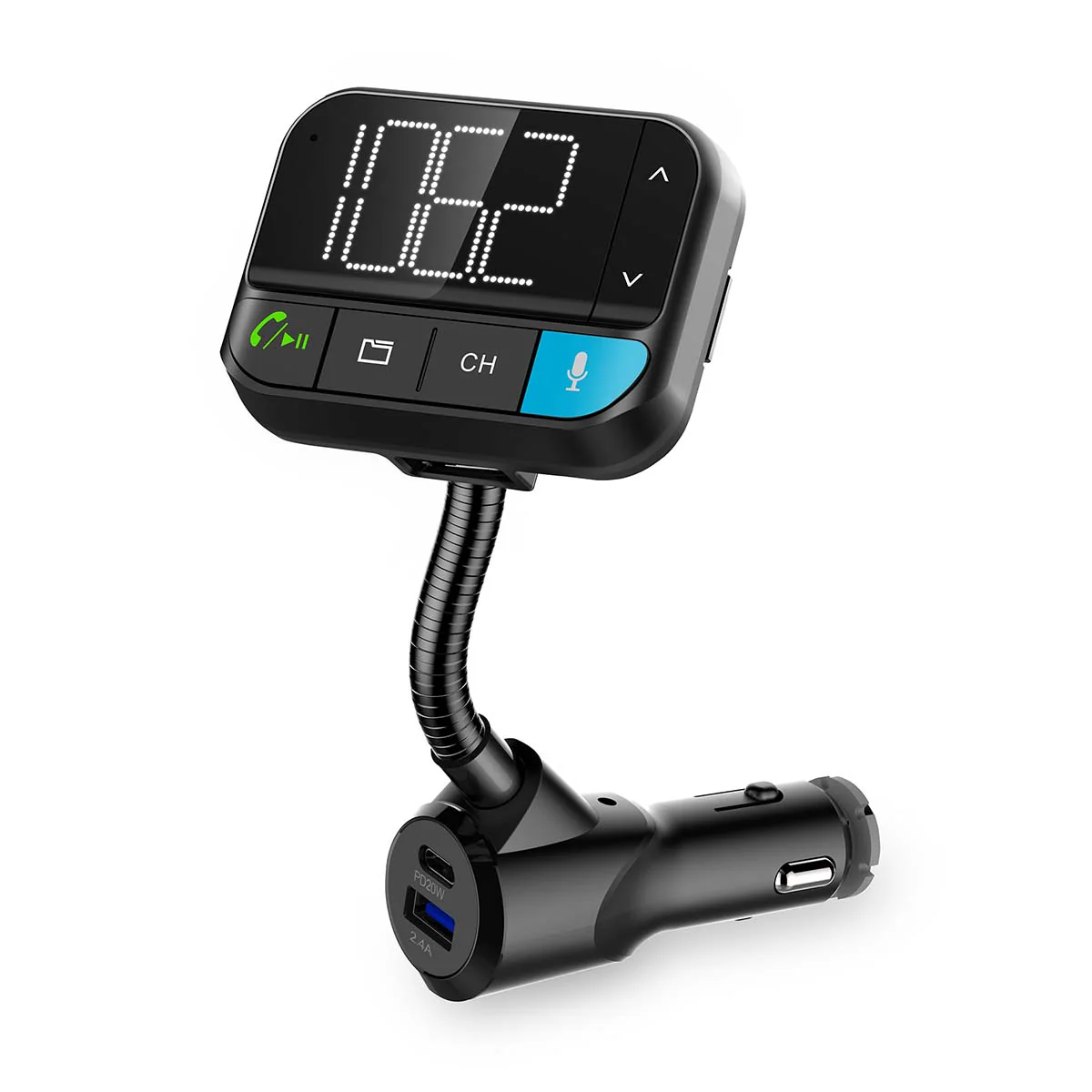 FM-Audiotransmitter voor Auto Zwanenhals - Handenvrij bellen / Luidsprekerfunctie - 2.00" - Image 3