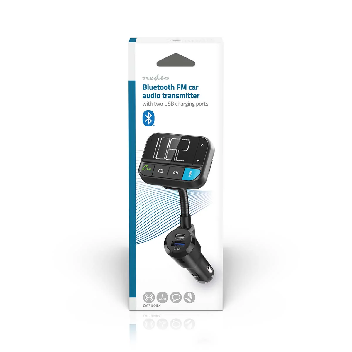 FM-Audiotransmitter voor Auto Zwanenhals - Handenvrij bellen / Luidsprekerfunctie - 2.00" - Image 5