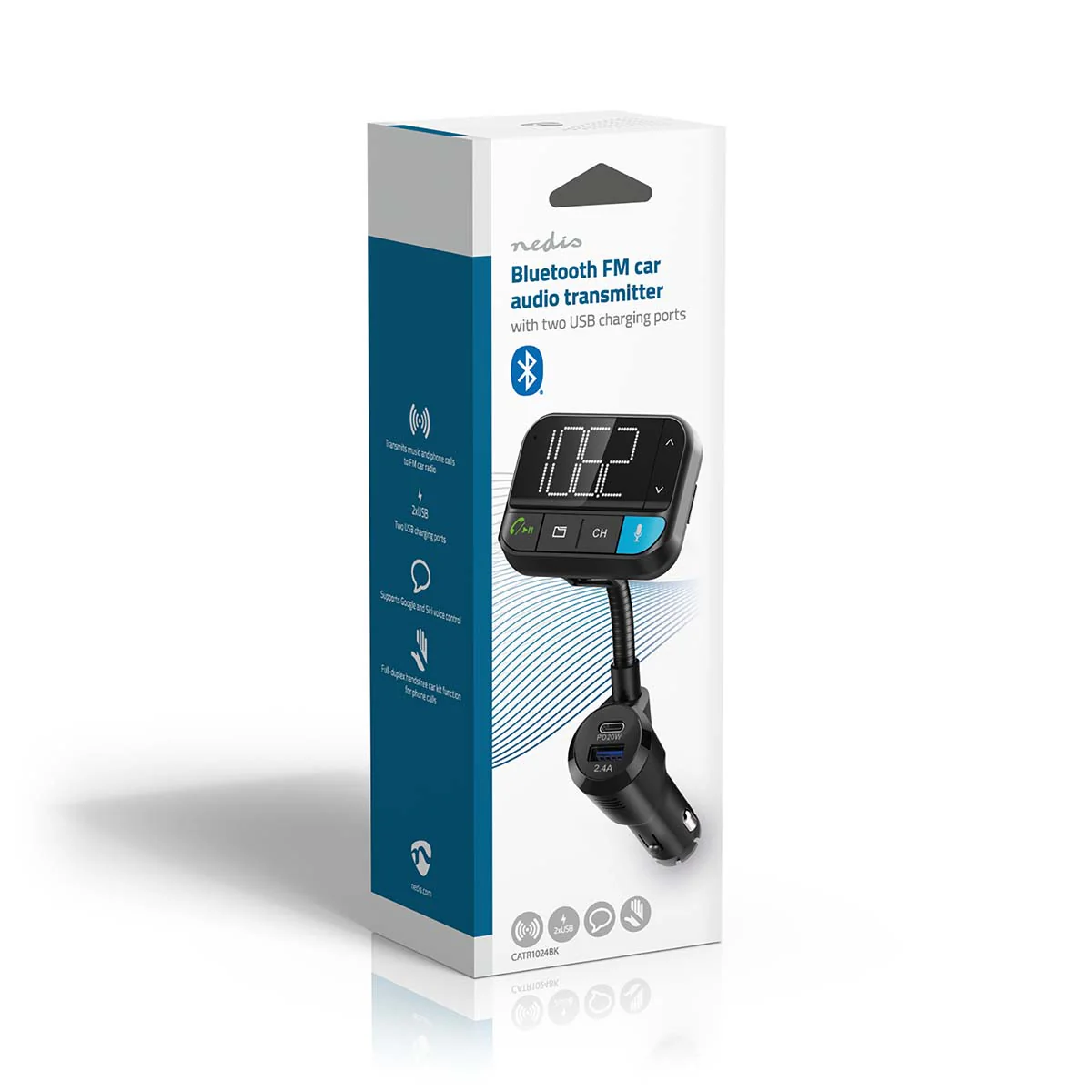 FM-Audiotransmitter voor Auto Zwanenhals - Handenvrij bellen / Luidsprekerfunctie - 2.00" - Image 7