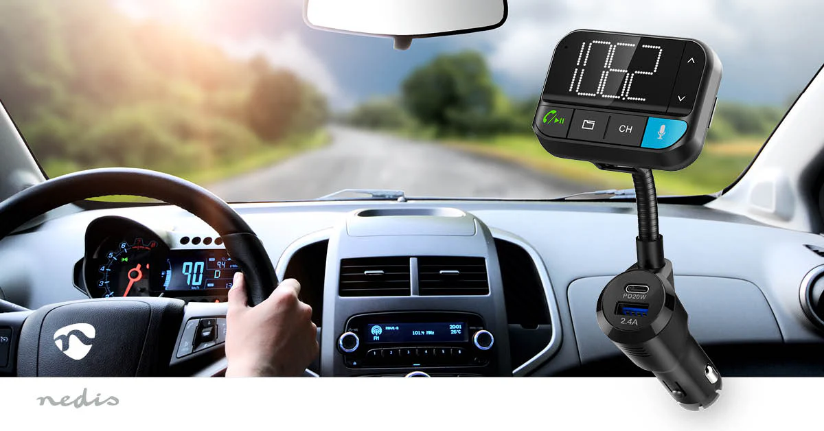 FM-Audiotransmitter voor Auto Zwanenhals - Handenvrij bellen / Luidsprekerfunctie - 2.00" - Image 8