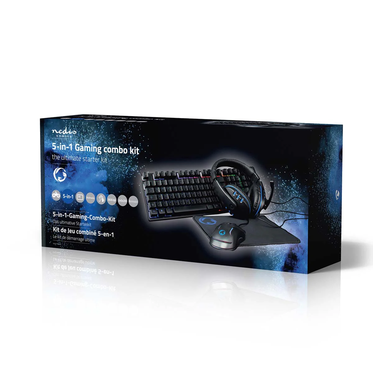 Gaming Combo Kit 5-in-1 - Toetsenbord, Koptelefoon, Muis en Muismat - Zwart - Image 11