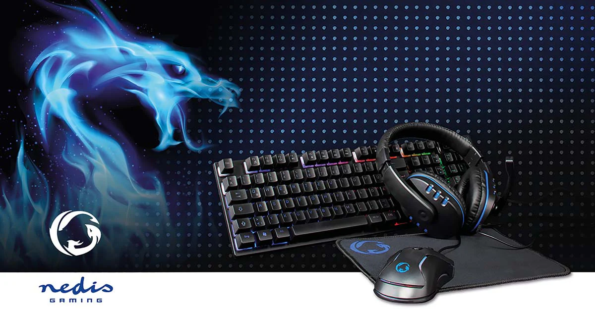 Gaming Combo Kit 5-in-1 - Toetsenbord, Koptelefoon, Muis en Muismat - Zwart - Image 14