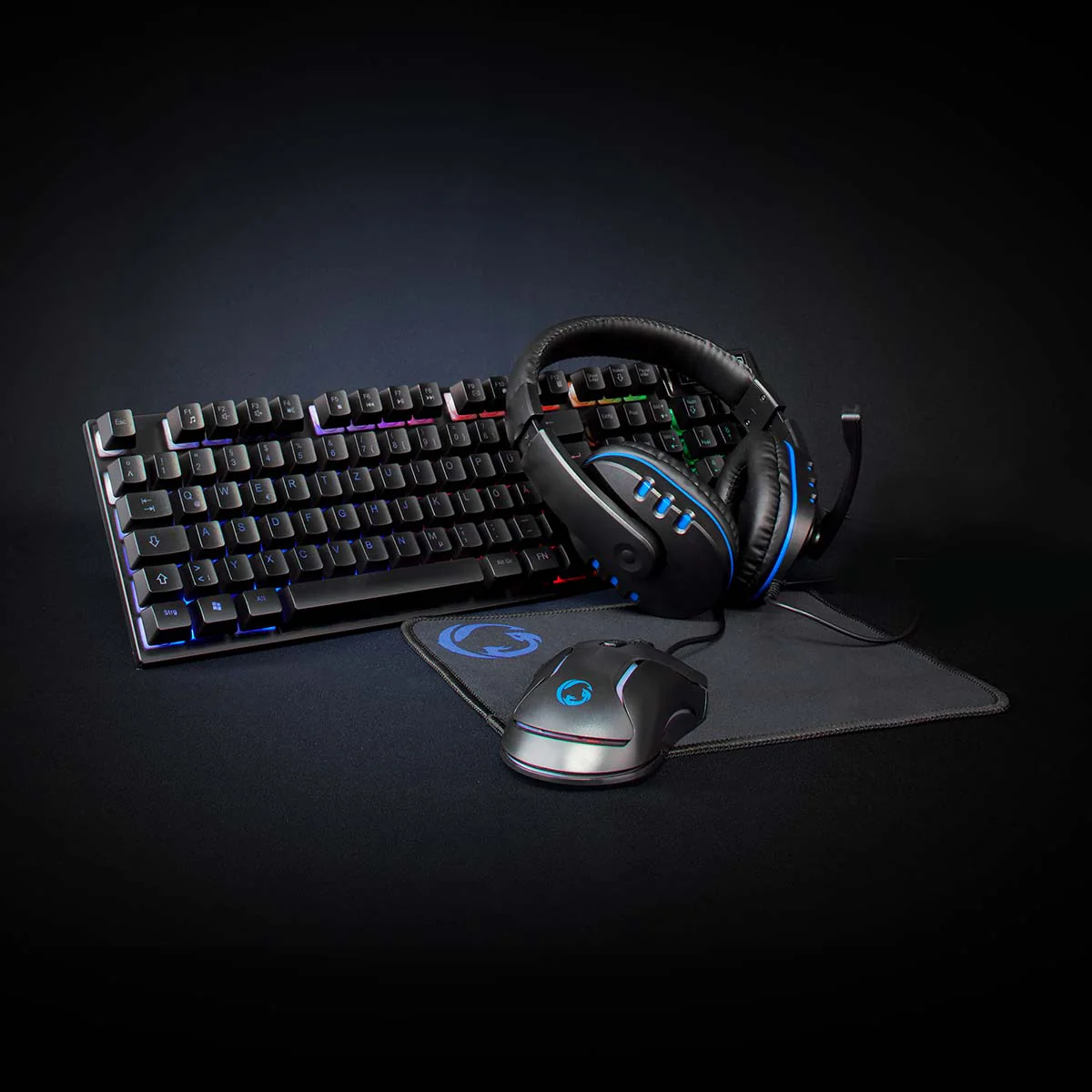 Gaming Combo Kit 5-in-1 - Toetsenbord, Koptelefoon, Muis en Muismat - Zwart - Image 8