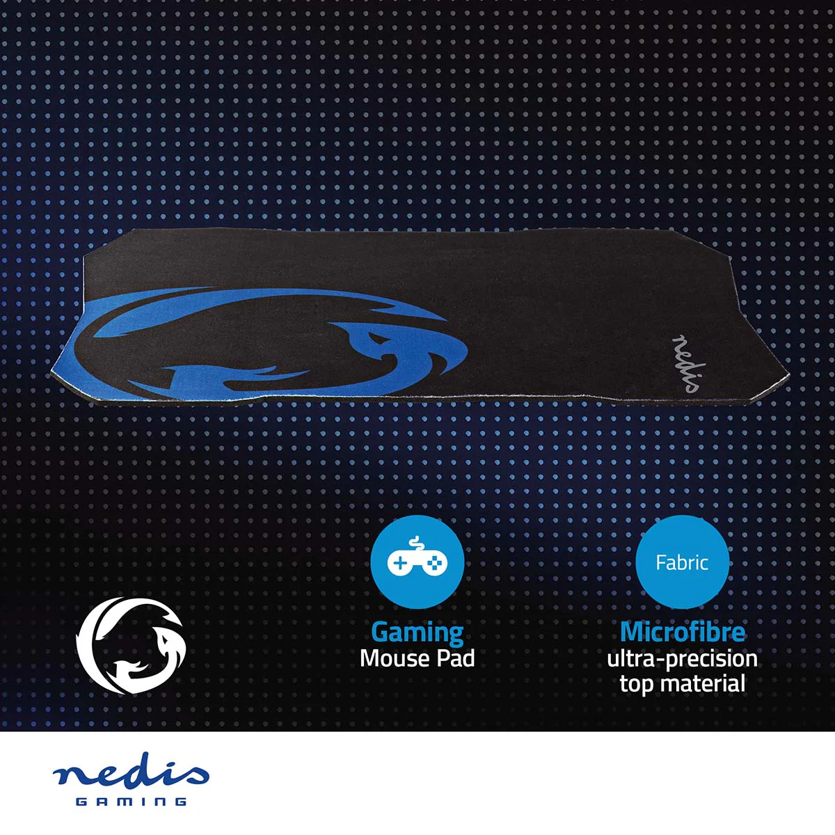 Gaming Muismat Microfiber / Rubberen - Zwart - Image 5