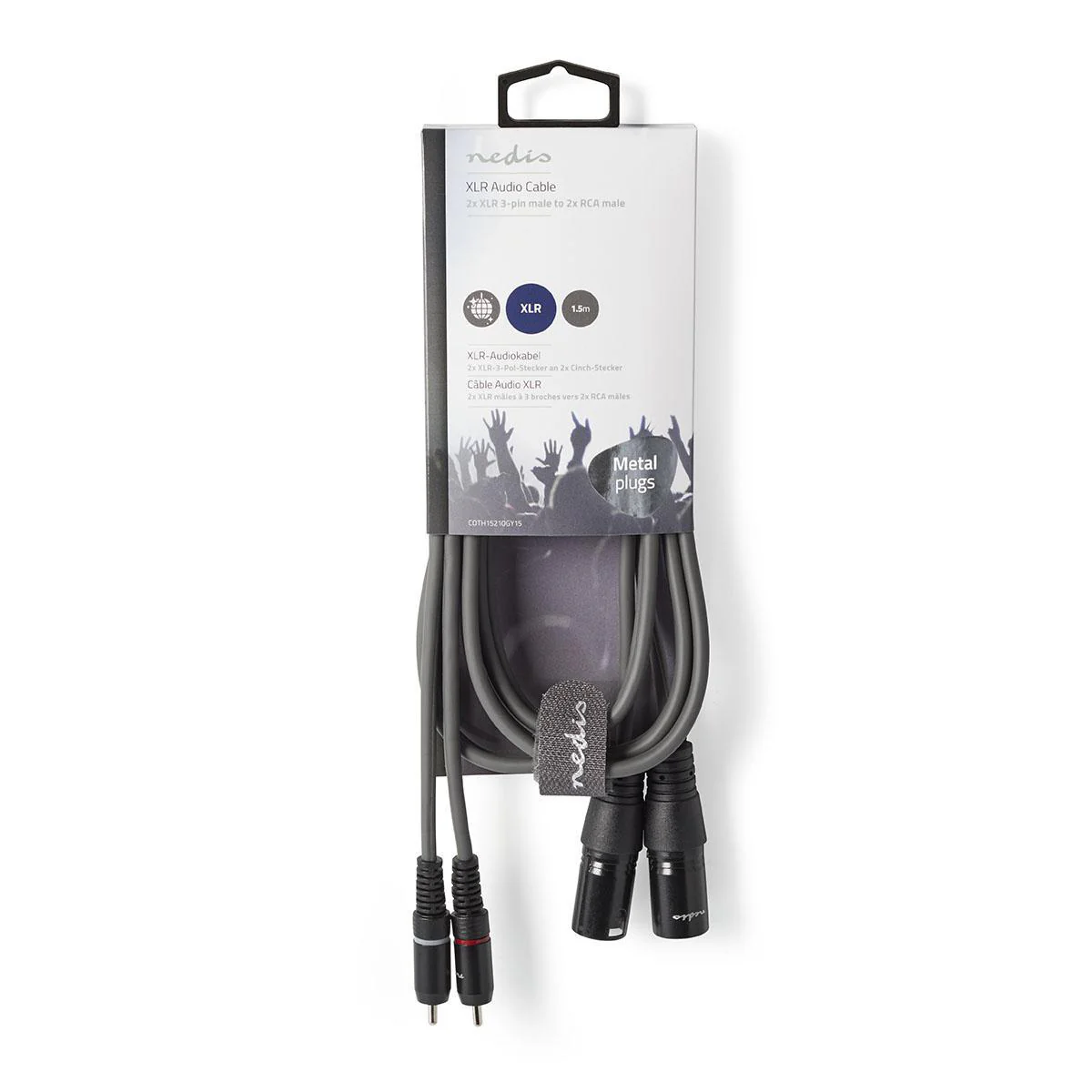 Gebalanceerde Audiokabel 2x XLR 3-Pins Male - 2x RCA Male - Vernikkeld - Image 3