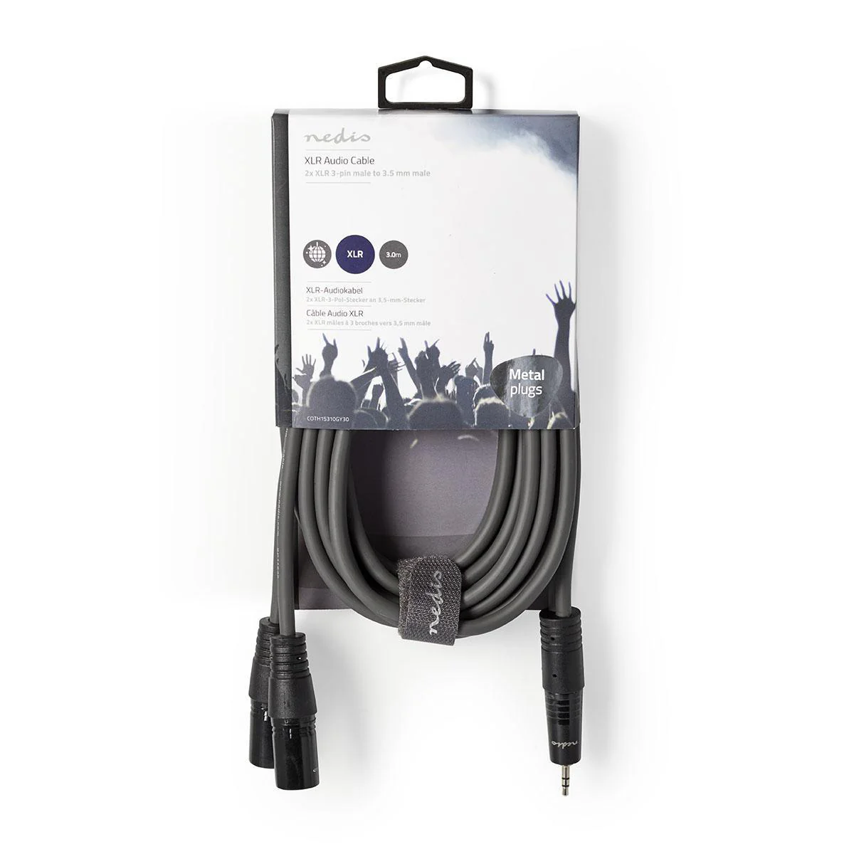 Gebalanceerde Audiokabel 2x XLR 3-Pins Male - 3,5 mm Male - Vernikkeld - Image 4