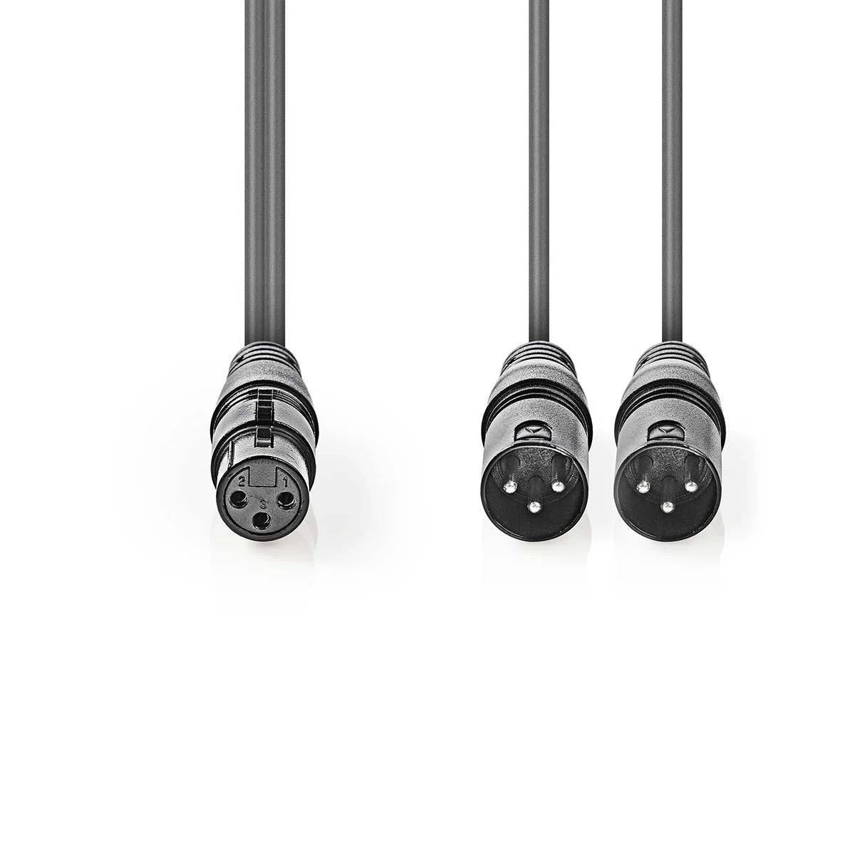 Gebalanceerde Audiokabel 2x XLR 3-Pins Male - XLR 3-Pins Female - Vernikkeld - Image 2