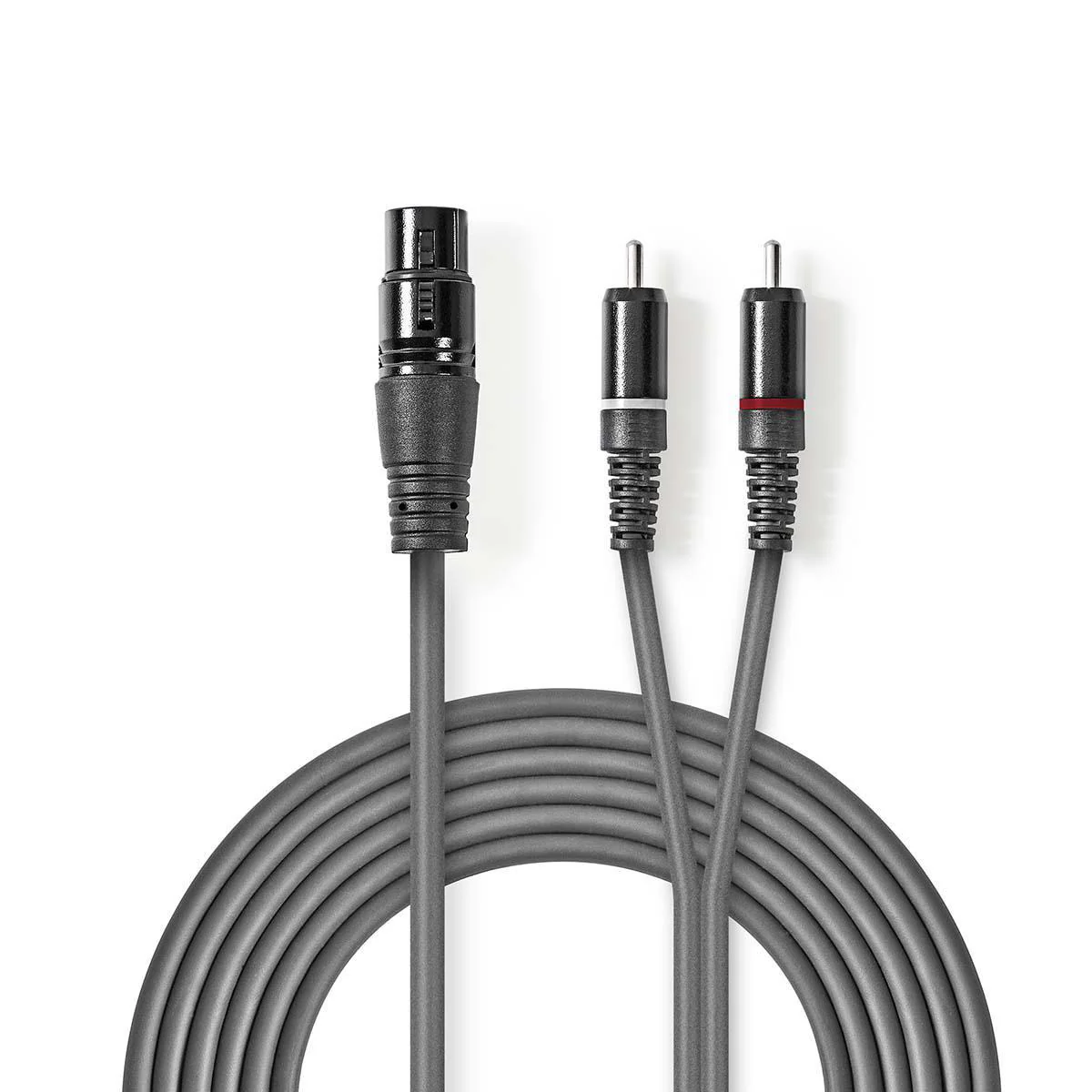 Gebalanceerde Audiokabel XLR 3-Pins Female - 2x RCA Male - Vernikkeld