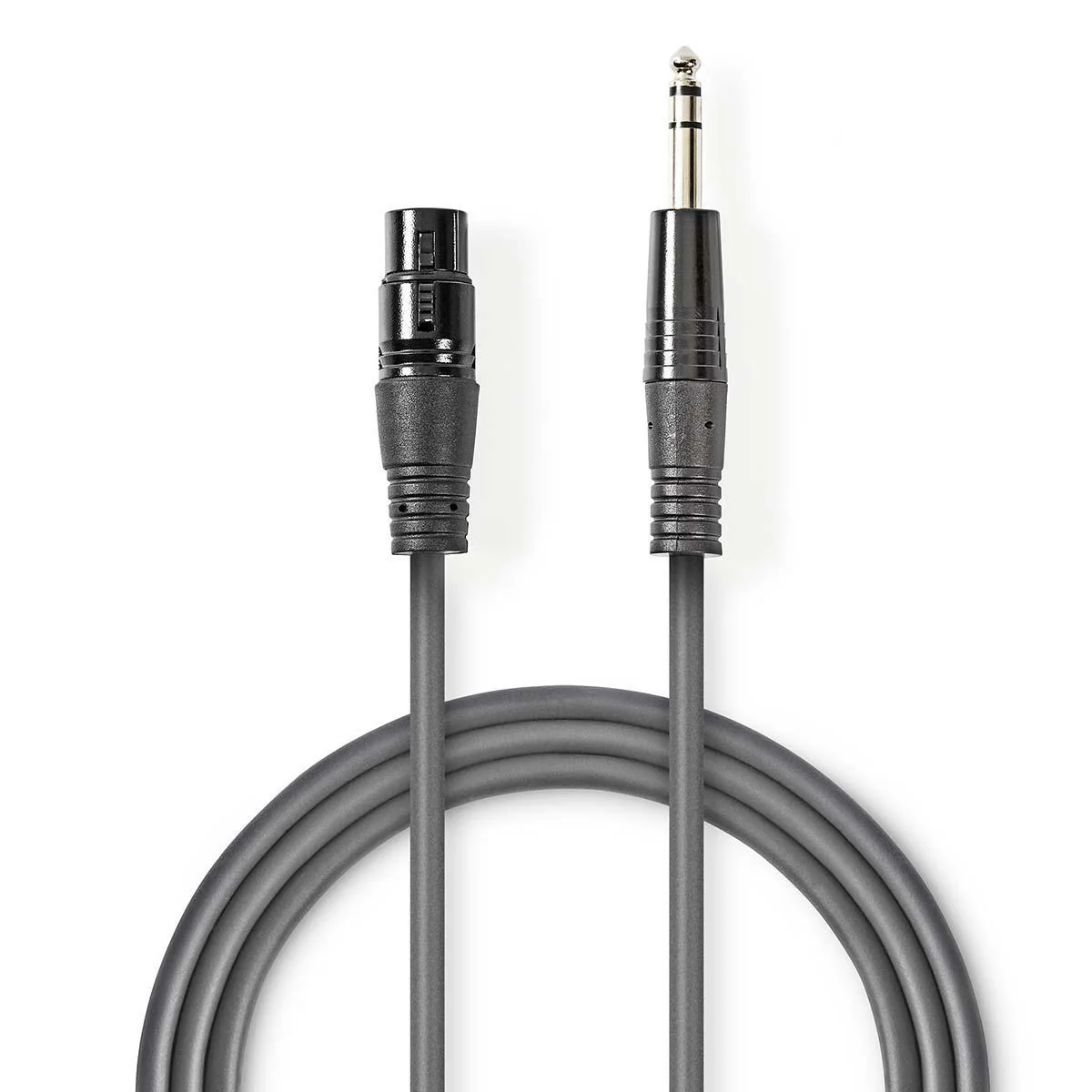 Gebalanceerde Audiokabel XLR 3-Pins Female - 6,35 mm Male - Vernikkeld