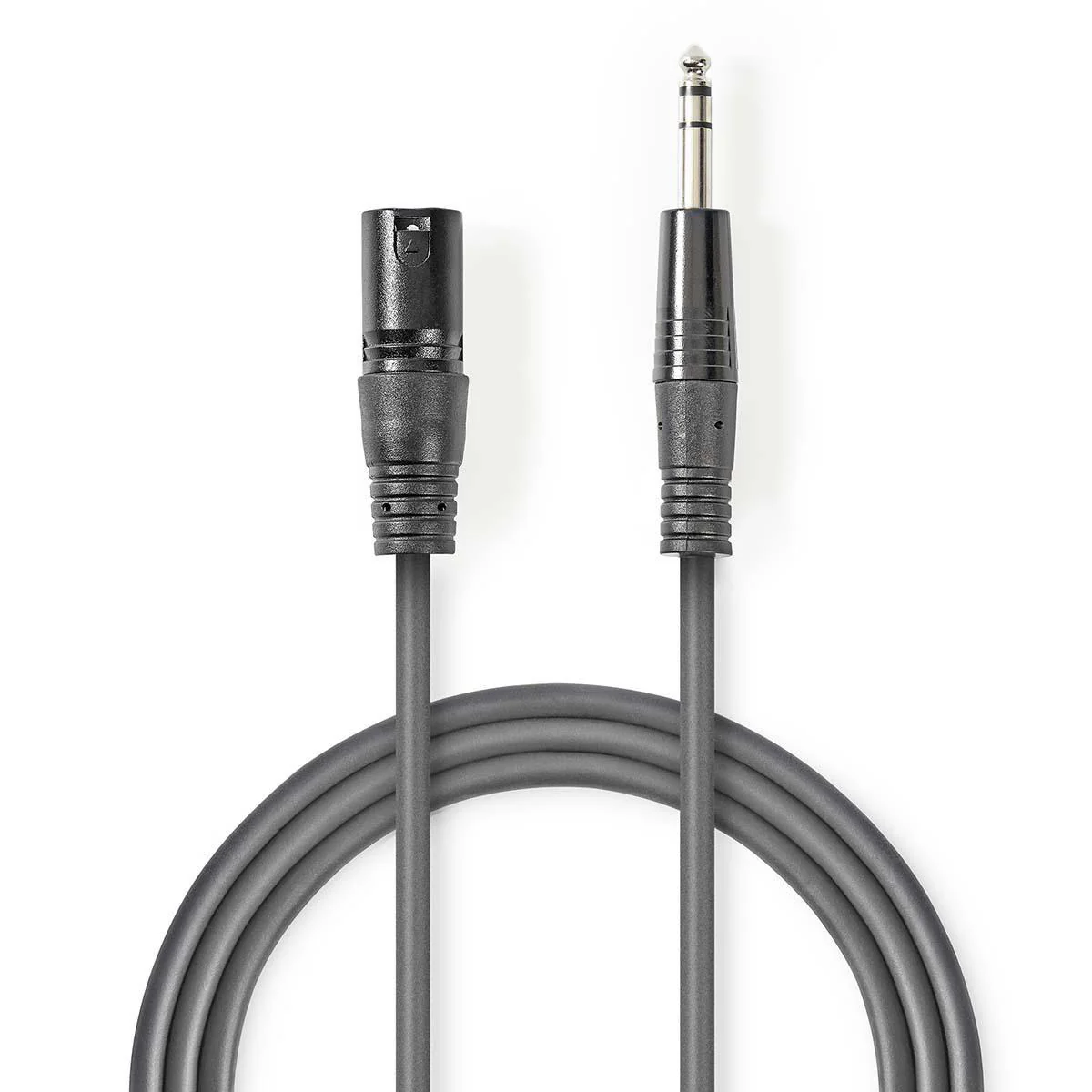 Gebalanceerde Audiokabel XLR 3-Pins Male - 6,35 mm Male - Vernikkeld