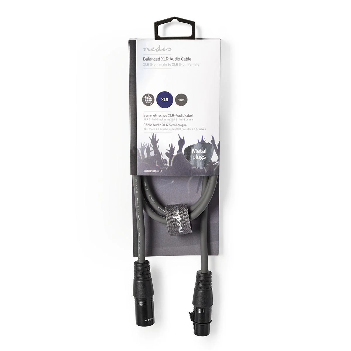 Gebalanceerde Audiokabel XLR 3-Pins Male - XLR 3-Pins Female - Vernikkeld - Image 4