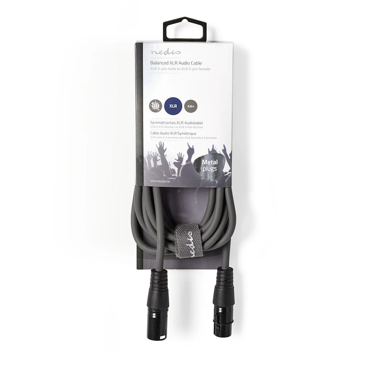 Gebalanceerde Audiokabel XLR 3-Pins Male - XLR 3-Pins Female - Vernikkeld - Image 6
