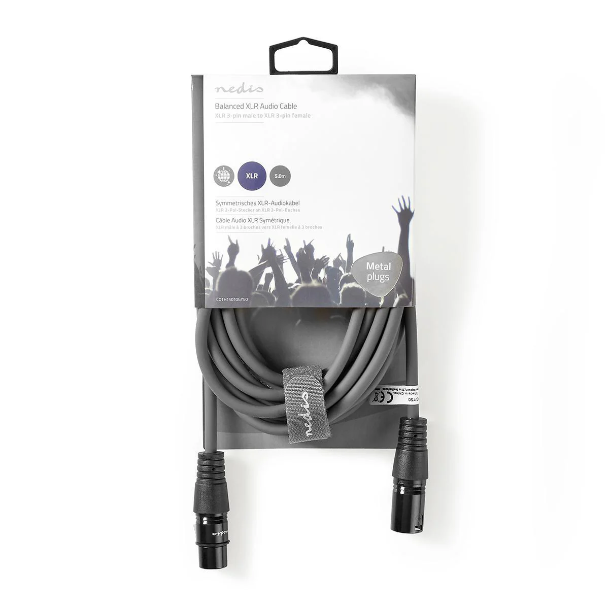 Gebalanceerde Audiokabel XLR 3-Pins Male - XLR 3-Pins Female - Vernikkeld - Image 7