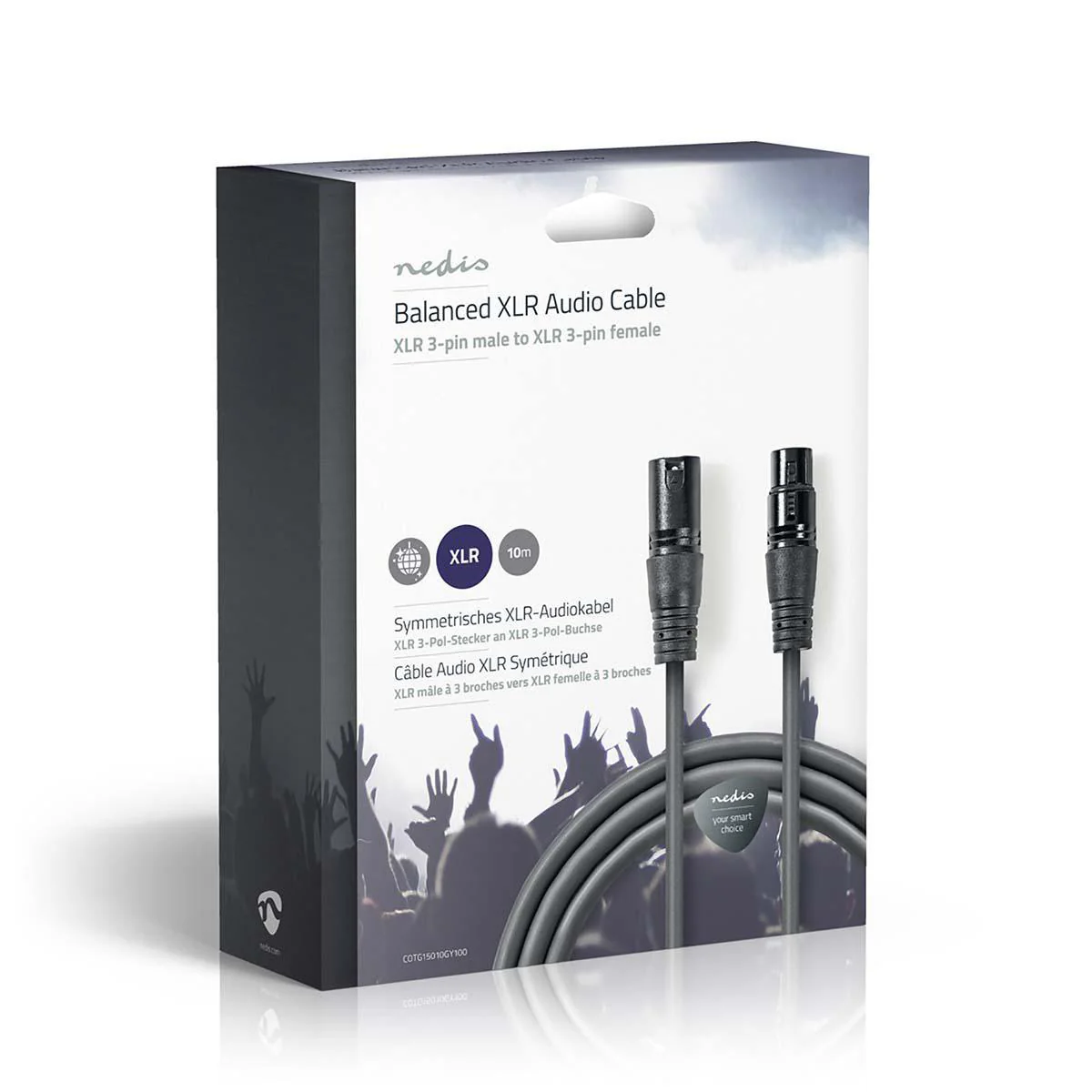 Gebalanceerde Audiokabel XLR 3-Pins Male - XLR 3-Pins Female - Vernikkeld - Image 5