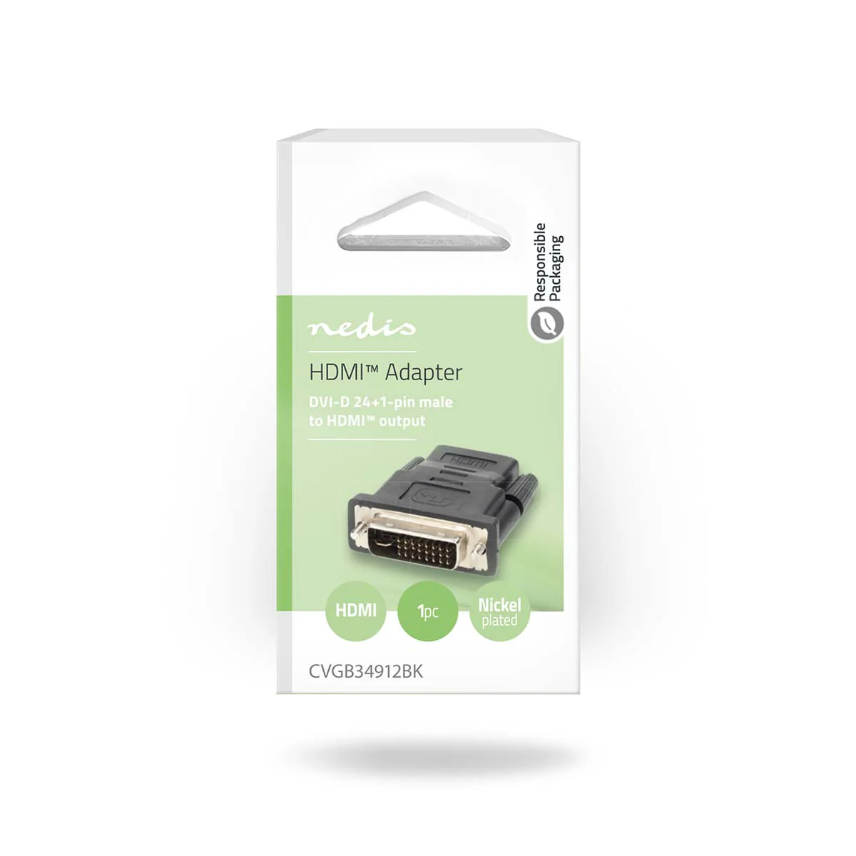 HDMI™-Adapter DVI-D 24+1-Pins Male - HDMI™ Output - Vernikkeld - Image 9