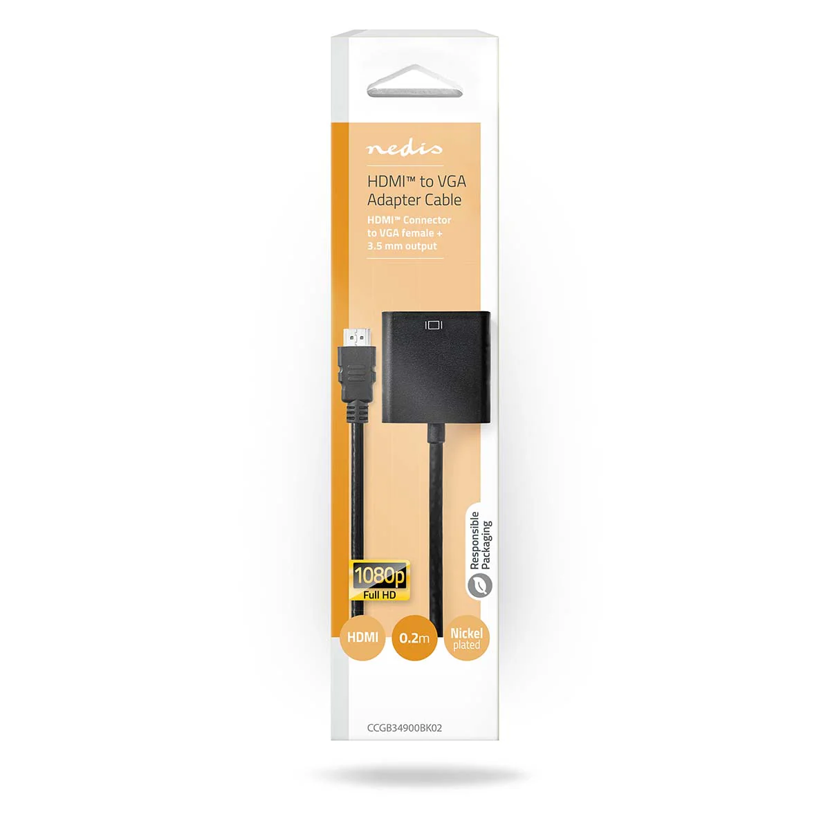 HDMI™-Adapter HDMI™ Connector - VGA Female 15p / 3,5 mm Female - Vernikkeld - Image 7