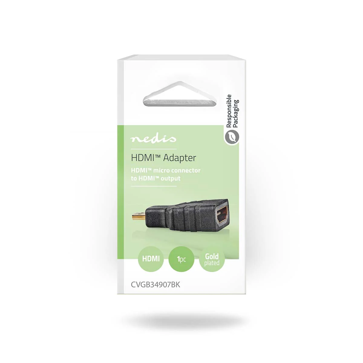 HDMI™-Adapter HDMI™ Micro-Connector - HDMI™ Output - Verguld - Image 2