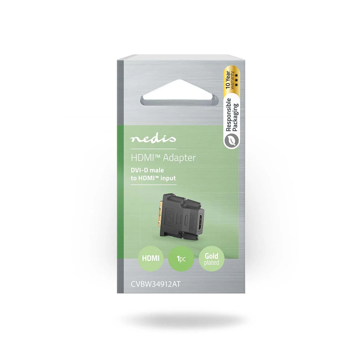HDMI™-Adapter HDMI™ Output - DVI-D 24+1-Pins Male - Verguld - Image 9