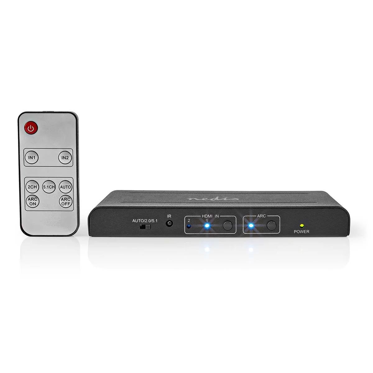 HDMI™-Extractor 2x HDMI™ Input - TosLink Female / 1x 3.5 mm / 1x HDMI™ Output / 2x RCA - Maximale resolutie: 4K@60Hz